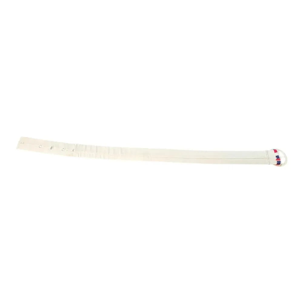 Vintage 60s/70s Style White Fabric Belt Round Buckle Red White‎ Blue Retro Small